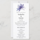 パープルアイリスウォーターカラー結婚式 プログラム (正面)