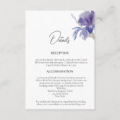 パープルアイリスウォーター結婚カラー詳細 エンクロージャーカード (正面)