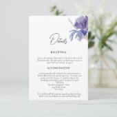 パープルアイリスウォーター結婚カラー詳細 エンクロージャーカード (スタンド正面)