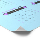 パープルアイリスウォール2026カレンダー ポスター (角)