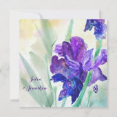 パープルアイリスカスタムウェディング招待状 招待状 (裏面)