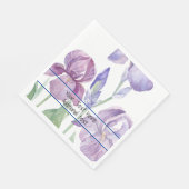 パープルアイリスガーデンペーパーナプキン スタンダードランチョンナプキン (角)