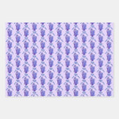 パープルアイリスズフローラアーパーソナライズされたト ラッピングペーパーシート (正面2)