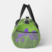 パープルアイリストリオ絵を描のオリジナルフラワーアート ダッフルバッグ (右)