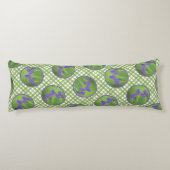 パープルアイリストリオ絵を描のオリジナルフラワーアート ボディピロー (裏面)