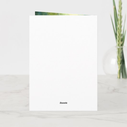 パープルアイリスハッピーバースデーグリーティングまたは春 シーズンカード (裏面)