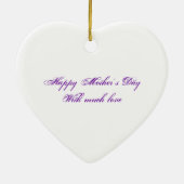 パープルアイリスハートオーナメント セラミックオーナメント (裏面)