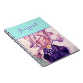 パープルアイリスフラワーの水彩ノートブック ノートブック (右側)
