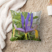 パープルアイリスフラワーアウトドアガーデン自然写真 クッション (ブランケット)