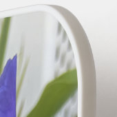 パープルアイリスフラワーアウトドアガーデン自然写真 ピックルボールラケット (左詳細)