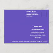 パープルアイリスフラワーアウトドアガーデン自然写真 ポストカード (裏面)