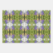 パープルアイリスフラワーアウトドアガーデン自然写真 ラッピングペーパーシート (正面)