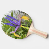 パープルアイリスフラワーアウトドアガーデン自然写真 卓球ラケット (横)