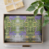 パープルアイリスフラワーアウトドアガーデン自然写真 薄葉紙 (ギフト)