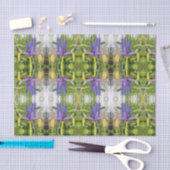 パープルアイリスフラワーアウトドアガーデン自然写真 薄葉紙 (クラフト)