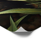 パープルアイリスフラワーアートプリントポスター ポスター (角)