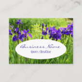 パープルアイリスフラワーガーガーデンマイティビジネスカード 名刺 (裏面)