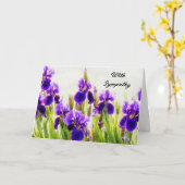パープルアイリスフラワーズフローラ共感カード カード (黄色い花)