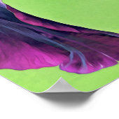 パープルアイリスフラワーフォトアートプリント ポスター (角)