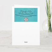 パープルアイリスフラワー春フラワー誕生日カード カード (裏面)