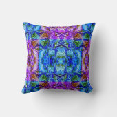 パープルアイリスフラワー / グリーンリーフ / 1974 / ミラーリング / クッション (裏面)