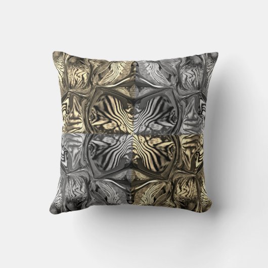 パープルアイリスフラワー/セピア/ B & W / 4 / クッション (裏面)