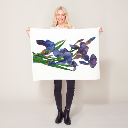 パープルアイリスフレシー毛布 フリースブランケット (インサイチュ)