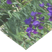 パープルアイリスフローラルパターンテーブルランナー ショートテーブルランナー (コーナー)