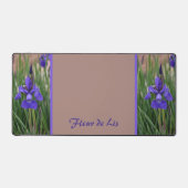 パープルアイリスフローラ植物写真 デスクマット (正面)