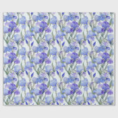 パープルアイリスフローラ結婚25周年 ラッピングペーパー (フラット)