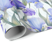 パープルアイリスフローラ結婚25周年 ラッピングペーパー (ロールコーナー)