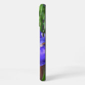 パープルアイリスフローラ iPhoneケース (左側面)