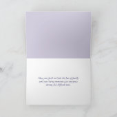 パープルアイリスブーケ悔やみや弔慰 カード (内部)