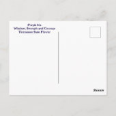 パープルアイリスボタニカルフローラ写真 ポストカード (裏面)