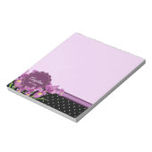 パープルアイリスボタニカルフローラ ノートパッド (回転)