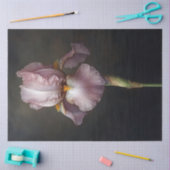 パープルアイリスボタニカル絵を描ズデコパージュ 薄葉紙 (クラフト)