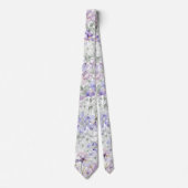 パープルアイリスロマンチック結婚なフローラのgroomsmen ネクタイ (正面)