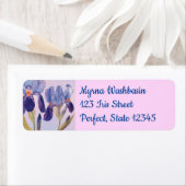 パープルアイリス差出人住所ラベル ラベル (インサイチュ)