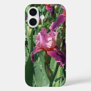 パープルアイリス春フローラ iPhone 16ケース