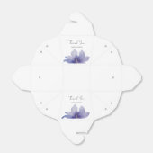 パープルアイリス水彩ウェディング フェイバーボックス (折り畳みなし)