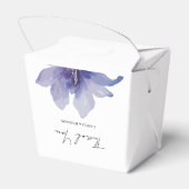 パープルアイリス水彩ウェディング フェイバーボックス (裏面サイド)