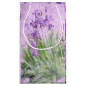 パープルアイリス水彩 –  スモールペーパーバッグ (裏面)