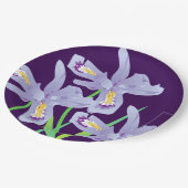 パープルアイリス紙パーティープレート ペーパープレート (アングル)