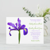 パープルアイリス結婚式招待状 招待状 (スタンド正面)