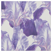パープルアイリス絵画スの植物芸術パターン ファブリック (クローズアップ)