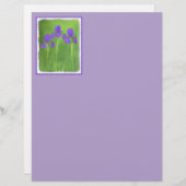 パープルアイリス絵画ズ – オリジナルフラワーアート (正面/裏面)