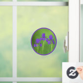 パープルアイリス絵画ズ – オリジナルフラワーアート ウィンドウサイン (ホーム)