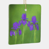 パープルアイリス絵画ズ – オリジナルフラワーアート セラミックオーナメント (右)