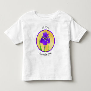 パープルアイリス絵画ズ – オリジナルフラワーアート トドラーTシャツ