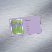 パープルアイリス絵画ズ – オリジナルフラワーアート マグネット名刺 (インサイチュ)